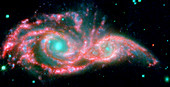 Colliding galaxies,infrared composite