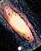 Optical photograph of the Andromeda galaxy (M31)