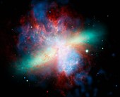 Cigar galaxy (M82),composite image