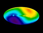 COBE all-sky map showing cosmic microwave dipole