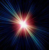 Computer artwork depicting the Big Bang explosion