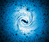 Galaxy formation,computer artwork