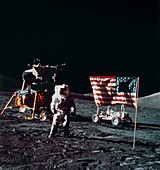 Apollo 17 astronaut Harrison Schmitt on Moon