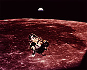 Apollo 11 Lunar Module returning from the moon