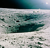Plum Crater on the Moon,Apollo 16