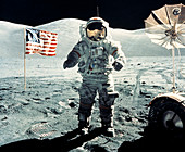Eugene Cernan on Moon Apollo 17