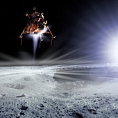 Apollo 11 Moon landing,computer artwork