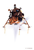 Apollo 11 lunar module,computer artwork