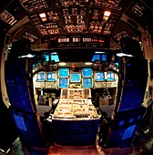 Space Shuttle simulator cockpit,1999