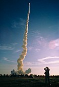 Launch of first Space Shuttle