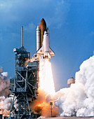 Launch of the space shuttle Discovery on STS-91