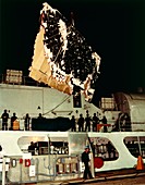 Wreckage from the shuttle challenger