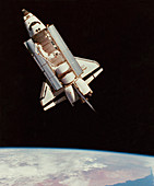 View of Space Shuttle from above