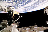 Soyuz spacecraft at the ISS,April 2006