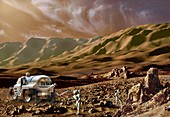 Explorers on Mars,artwork