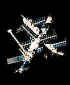 Russian space station Mir in orbit