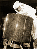 Early Bird communications satellite,1965
