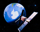 ERS-1 satellite in orbit over earth