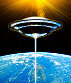 UFO above Earth