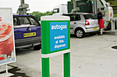 LPG sign at a fuel station