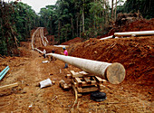 Building an oil pipeline in the Ecuadorian Amazon