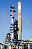 Oil refinery towers