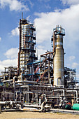 Pipestills at an oil refinery