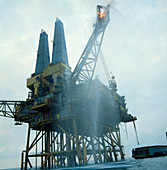 Oil rig in North Sea