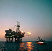 Oil rig in North Sea