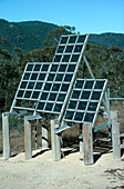 Solar panel for telephone station