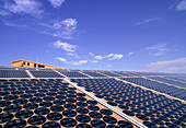 Solar power station in a desalination plant