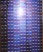 Solar cells on side of Meteosat 6 satellite