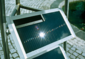 View of an amorphous solar cell