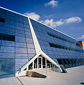 Solar panels on an office building