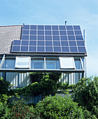 Photovoltaic cells on house roof