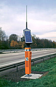 Solar-powered motorway telephone
