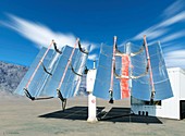 Solar parabolic mirrors,Cologne,Germany