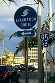 Hurricane evacuation sign