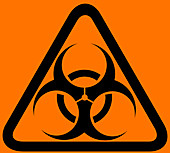 Biohazard warning sign