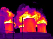 Cooling towers,thermogram