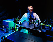 Technician with the Free Electron Laser
