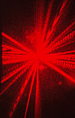 Diffraction patterns from helium-neon laser