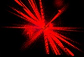 Diffraction patterns from a helium-neon laser