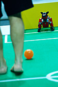 2003 Robocup goalkeeper being trained