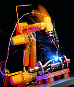 Computer-controlled arc-welding robot