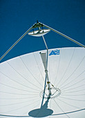 Close up of a satellite receiver dish