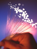 Cables of optical fibres conducting light