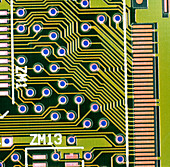 Macrophotograph of printed circuit board