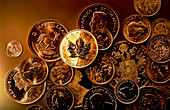 International assortment of gold coins