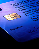 Close-up of part of a smart card